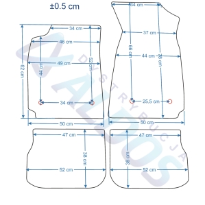 Dywaniki gumowe Petex - Audi A4 B5 1994-2001r.
