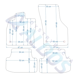 Dywaniki Gumowe Audi A3 Sportback (Kombi), Limuzyna (Sedan 4-drzwi) od 10/2020r.Producent Petex