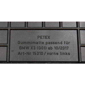 Dywaniki gumowe Petex - BMW iX3 G08 od 01/2021r.