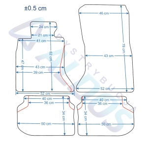 Dywaniki gumowe Petex - BMW Seria 5 F10/F11 RWD i xDrive 2010-05/2017r.