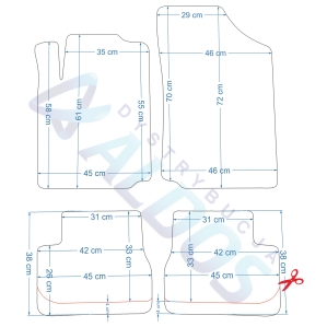 Dywaniki gumowe Petex do - Citroen C2 i C3 2002-2009r.