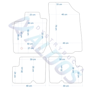 Dywaniki gumowe Petex - Dacia Logan 5 osobowy 2008-2013r.