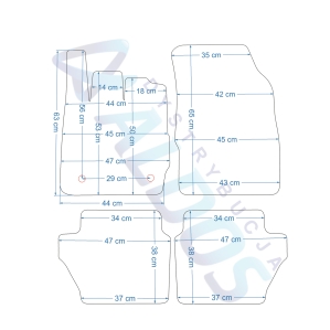 Dywaniki gumowe Petex - Ford Fiesta FL 2011-2017r.