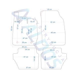 Dywaniki gumowe Petex - Ford Fiesta 2008-2011r.