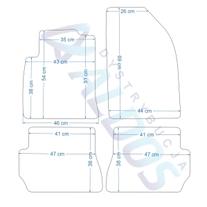 Dywaniki gumowe Petex - Ford Fiesta 05-08r. / Fusion 05-12r.