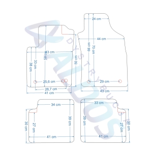 Dywaniki gumowe Petex - Ford KA 2009-2016r.