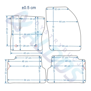 Dywaniki gumowe Petex - Ford C-Max 2012-2015r.