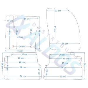Dywaniki gumowe Petex - Ford C-Max 2003-2012r.