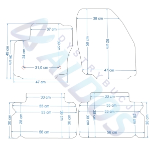 Dywaniki gumowe Petex - Ford S-Max 2012-2015r.
