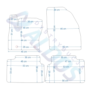 Dywaniki gumowe Petex - Ford Kuga 2008-2011r.