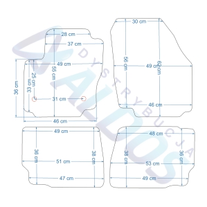 Dywaniki gumowe Petex - Ford Mondeo 2012-2014r.