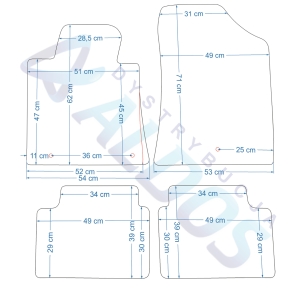 Dywaniki gumowe Petex - Hyundai i30 2012-2017r.