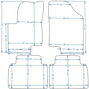 Dywaniki gumowe Petex - Hyundai ix20 2010-2020r.