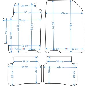 Dywaniki gumowe Petex - Kia Rio od 2017r.