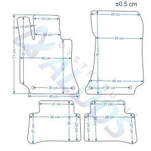 Dywaniki gumowe Petex - Mercedes E-klasa W212 2009-2016r.