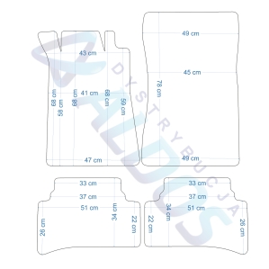Dywaniki gumowe Petex - Mercedes C-Klasa W202 1993-2000r.