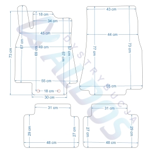 Dywaniki gumowe Petex - Mercedes A-klasa W169 2004-2012r.