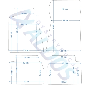 Dywaniki gumowe Petex - Mercedes 190 W201 1982-1993r.