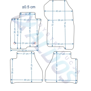 Mercedes X-Klasse W470 (2017–2020) - Dywaniki gumowe Petex