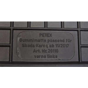 Dywaniki gumowe Petex - Skoda Karoq od 11/2017r.