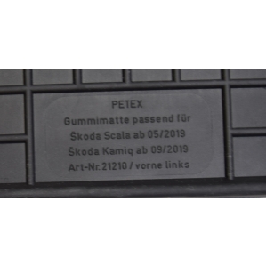 Dywaniki gumowe Petex - Skoda Scala od 2019r.