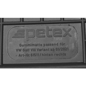 Dywaniki gumowe Petex - VW Golf VIII Kombi od 01/2021r.