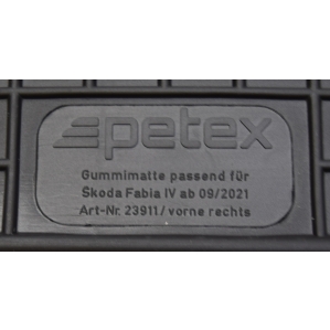 Dywaniki gumowe Petex - Skoda Fabia IV od 09/2021r.