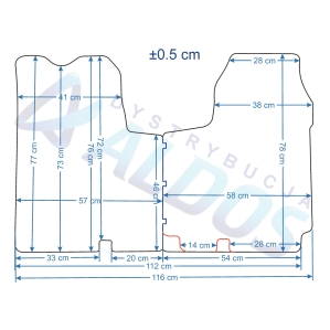 Nissan Primastar (2001–2014) przednie dywaniki gumowe Petex