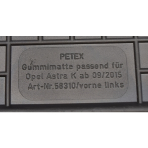 Dywaniki gumowe Petex do - Opel Astra K HB/Kombi 09/2015-03/2022r.