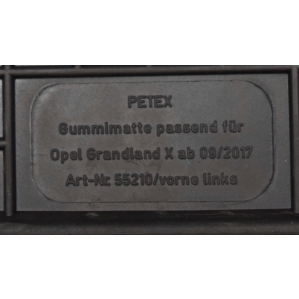 Dywaniki Gumowe Petex: Opel Grandland X od 10.2017r.