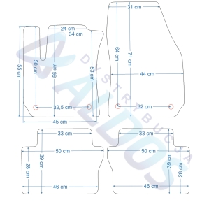 Dywaniki gumowe Petex - Opel Zafira B 2005-2014r. /4el.