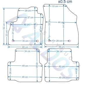Dywaniki gumowe Petex do - Opel Astra K HB/Kombi 09/2015-03/2022r.
