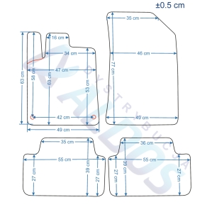 Dywaniki gumowe Petex - Peugeot 407 2004-2011r.