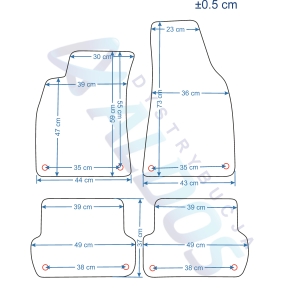 Dywaniki gumowe Petex - Seat Exeo Sedan 2009-2013r.
