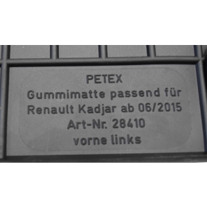 Dywaniki gumowe Petex - Renault Kadjar od 06/2015r.