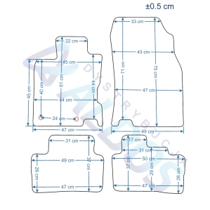 Dywaniki gumowe Petex - Renault Kadjar od 06/2015r.