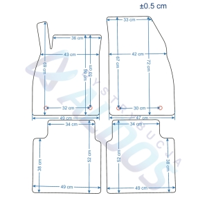 Dywaniki gumowe Petex - Saab 9-5 2010-2012r.