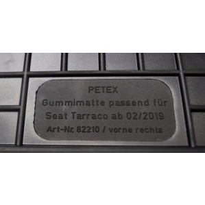 Dywaniki gumowe Petex - Seat Tarraco od 02/2019r. / Tarraco e-Hybrid od 01/2021r.