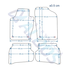 Dywaniki gumowe Petex - Seat Ibiza od 2008-2017r.