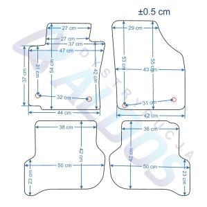 Dywaniki gumowe Petex - Seat Leon II 2005-2012r.