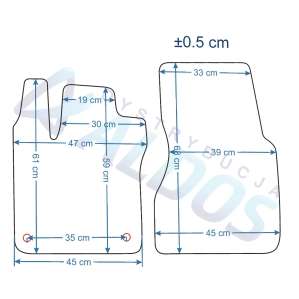 Dywaniki gumowe Petex - Smart ForTwo od 11/2014r.