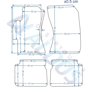 Subaru Impreza 2007-2013r. / Forester 2008-2013r. / Subaru Legacy 2003-2009r. Dywaniki Gumowe Petex