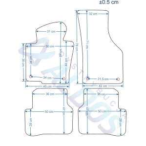 Dywaniki gumowe Petex - VW Passat B6/B7 2005-2014r.