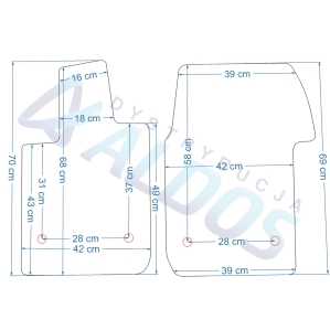 Dywaniki gumowe Petex - VW T7 Multivan 2 os. od 11/2021r.