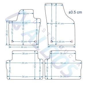 Dywaniki gumowe Petex - Seat Alhambra 10/2010-2023r.