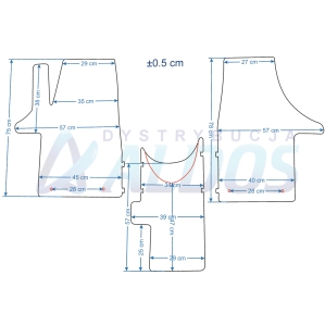 Dywaniki gumowe Petex - VW T6 od 2015r. - 2 osobowy.