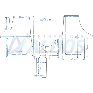 Dywaniki gumowe Petex - WV T5 2003-2015r. - 3 osobowy.
