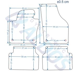 Dywaniki gumowe Petex - VW Tiguan 10/2007-03/2016r.