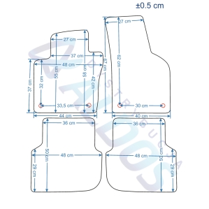 VW Jetta VI 2011-2018r. Dywaniki Gumowe - Petex