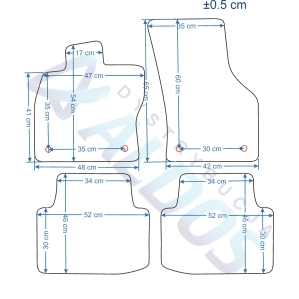 Dywaniki gumowe Petex - VW Passat B8 2014-2019r.